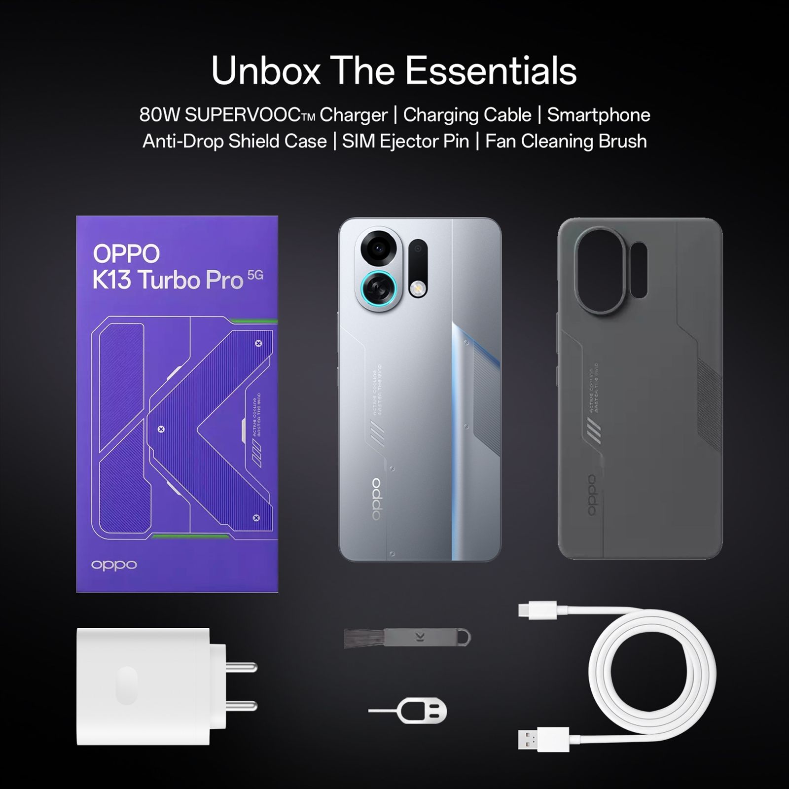 Buy oppo K13 Turbo Pro 5G (12GB RAM, 256GB, Silver Knight) Online